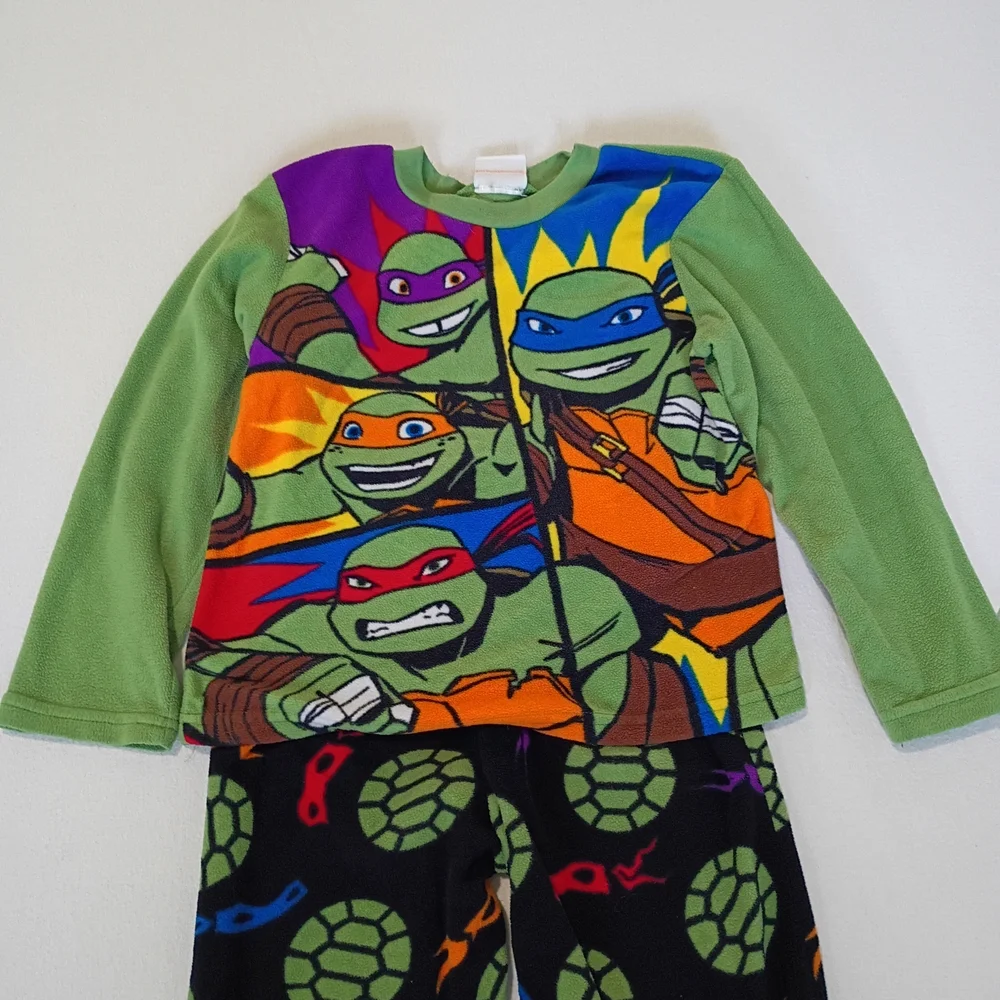 Nickelodeon Teenage Mutant Ninja Turtles Pajama Set - Green & Black Size 8 Boys